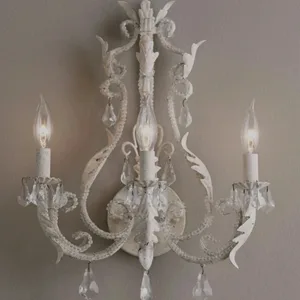 2 Restoration hardware White Chandelier Style Wall Sconces