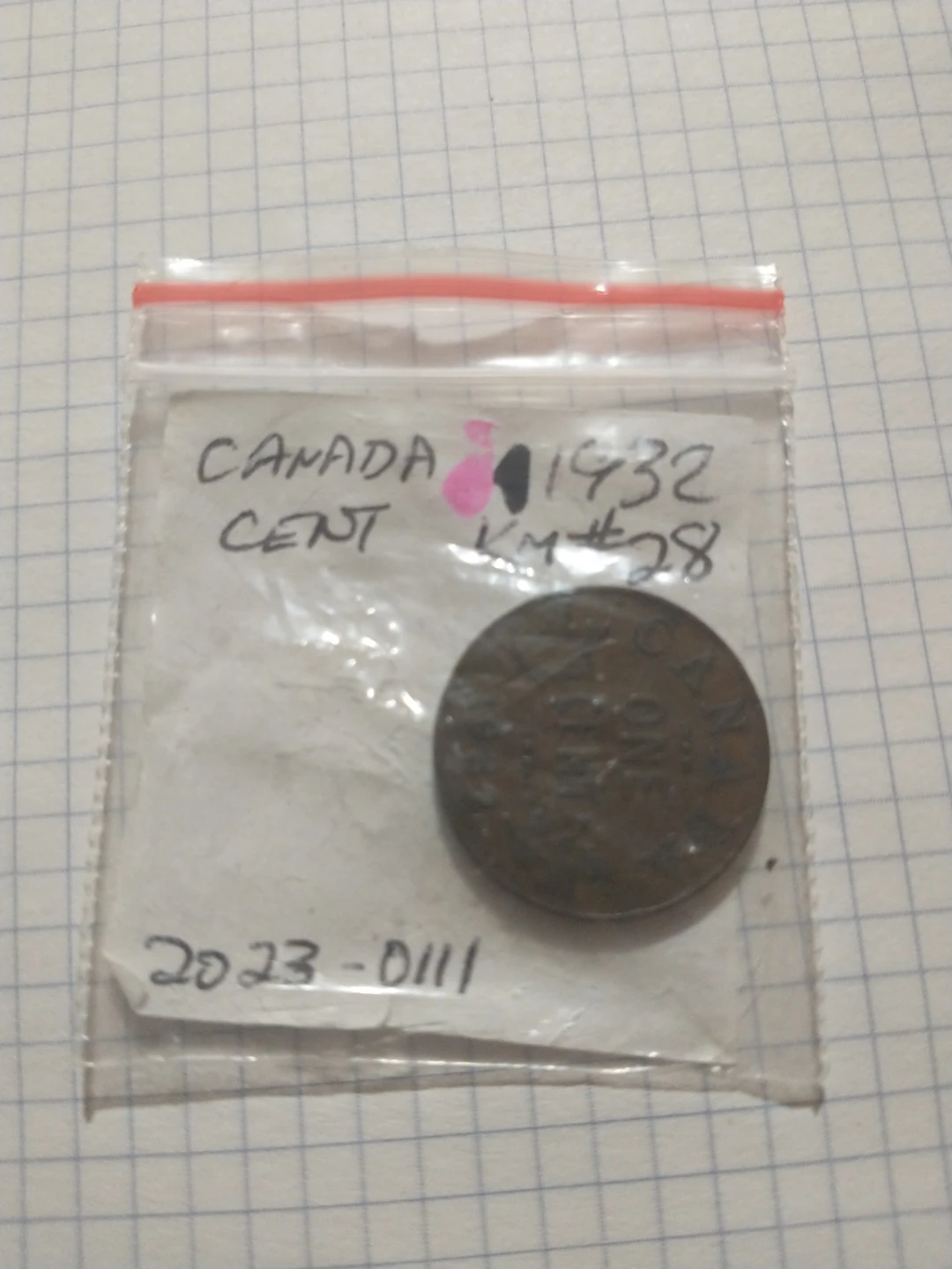 1932 Canada One Cent KM #28 - photo 3