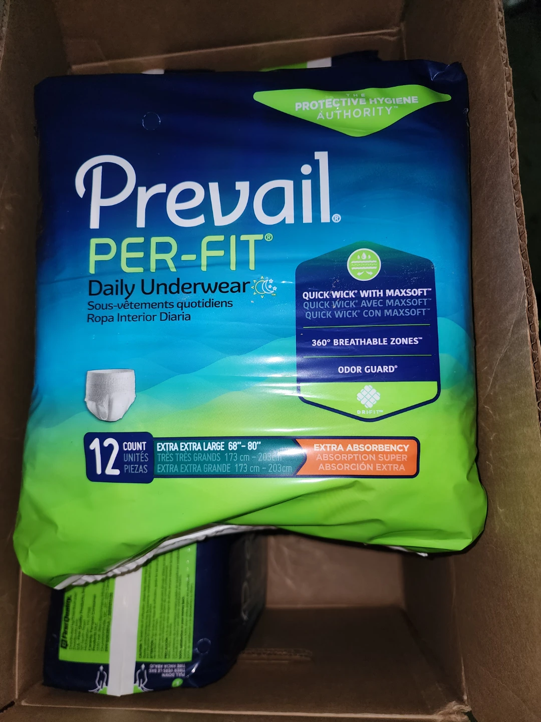 Prevail Per-Fit Daily Underwear Extra Extra Large 384 Count