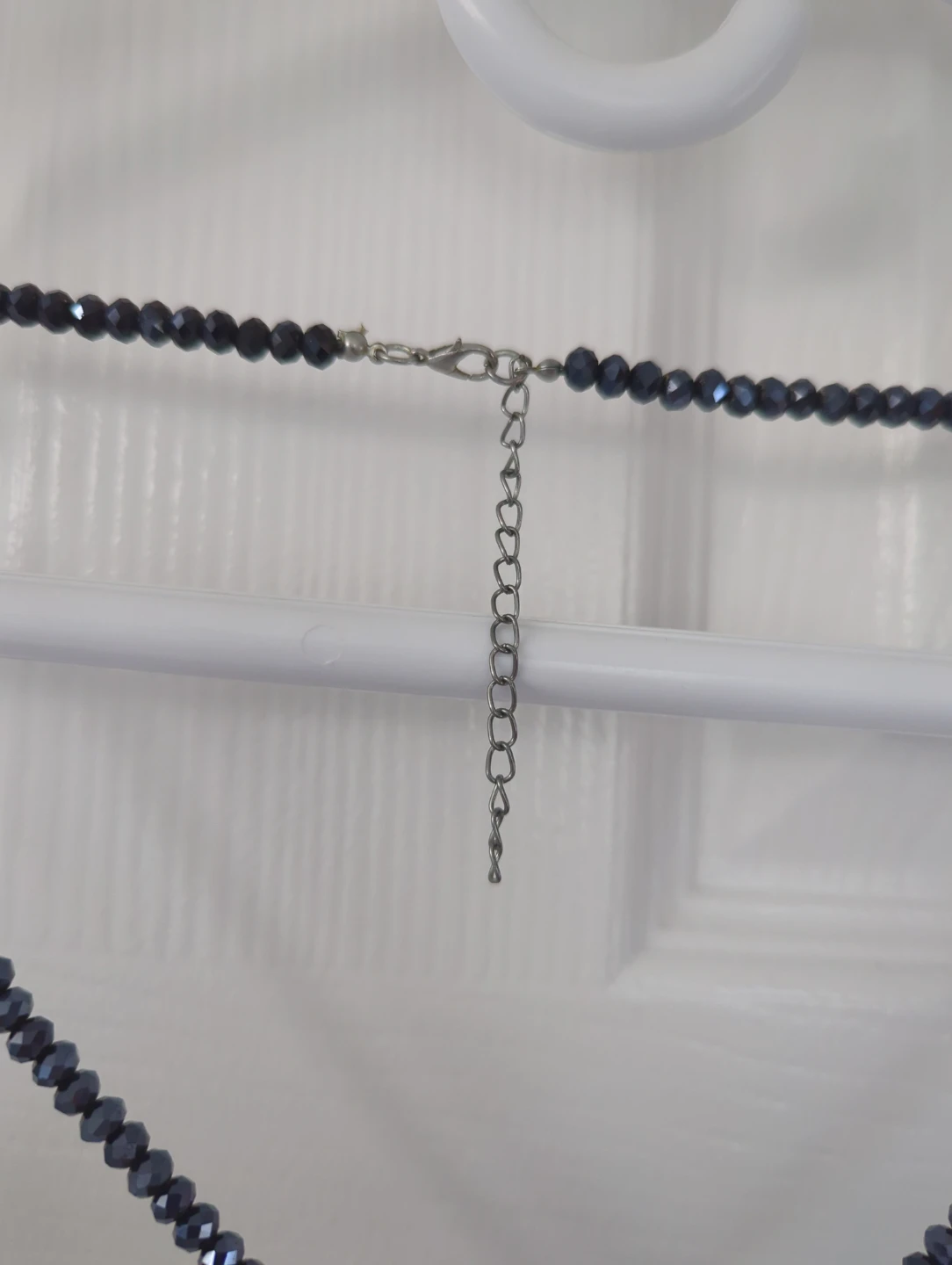 Dark Blue Beaded Lariat Necklace - photo 2