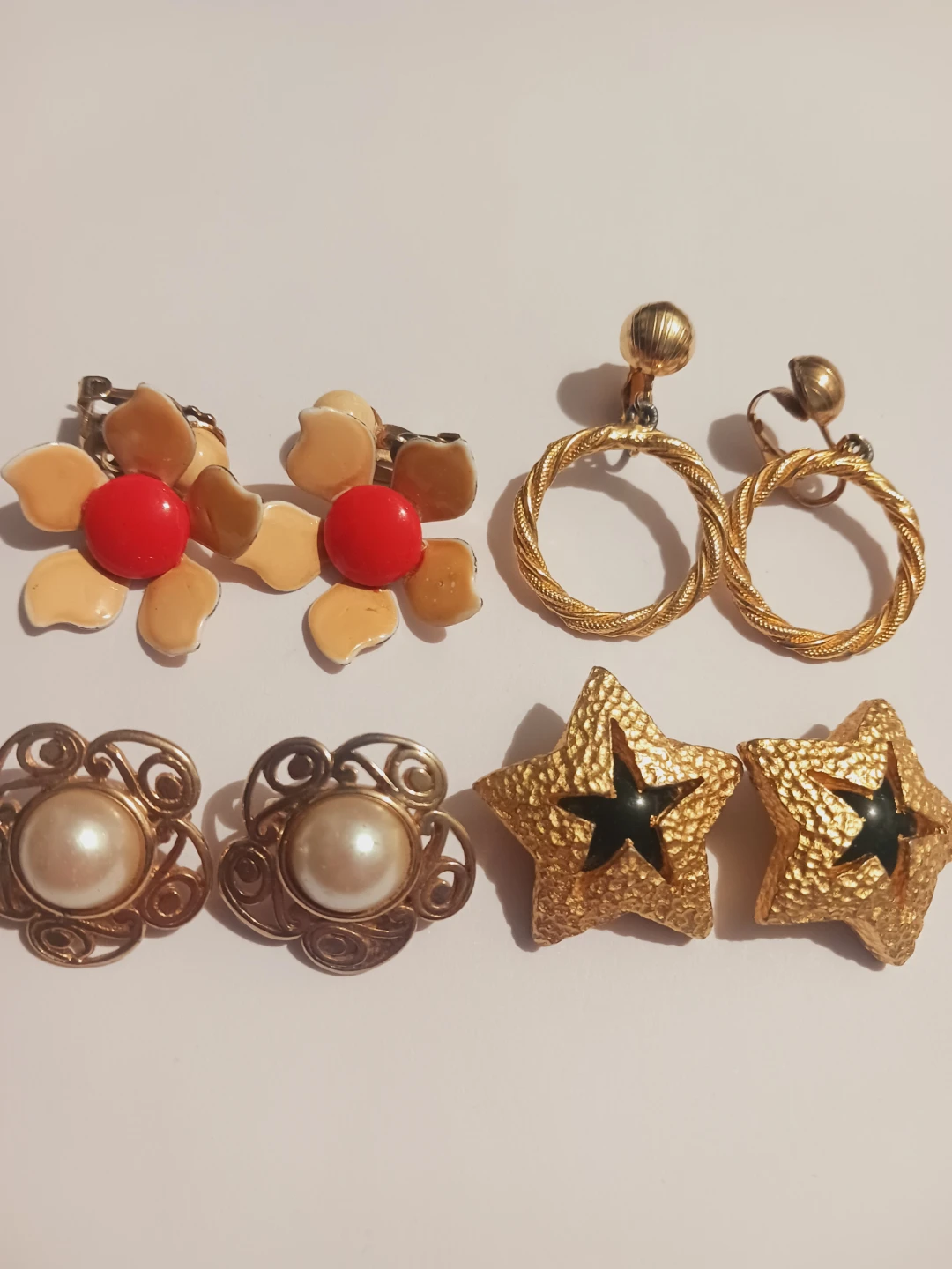 Gorgeous Vintage Clip-On Earrings. $7 each