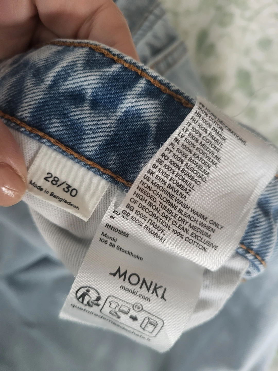 Monki Light Wash Denim Jeans - Size 28/30 - photo 3