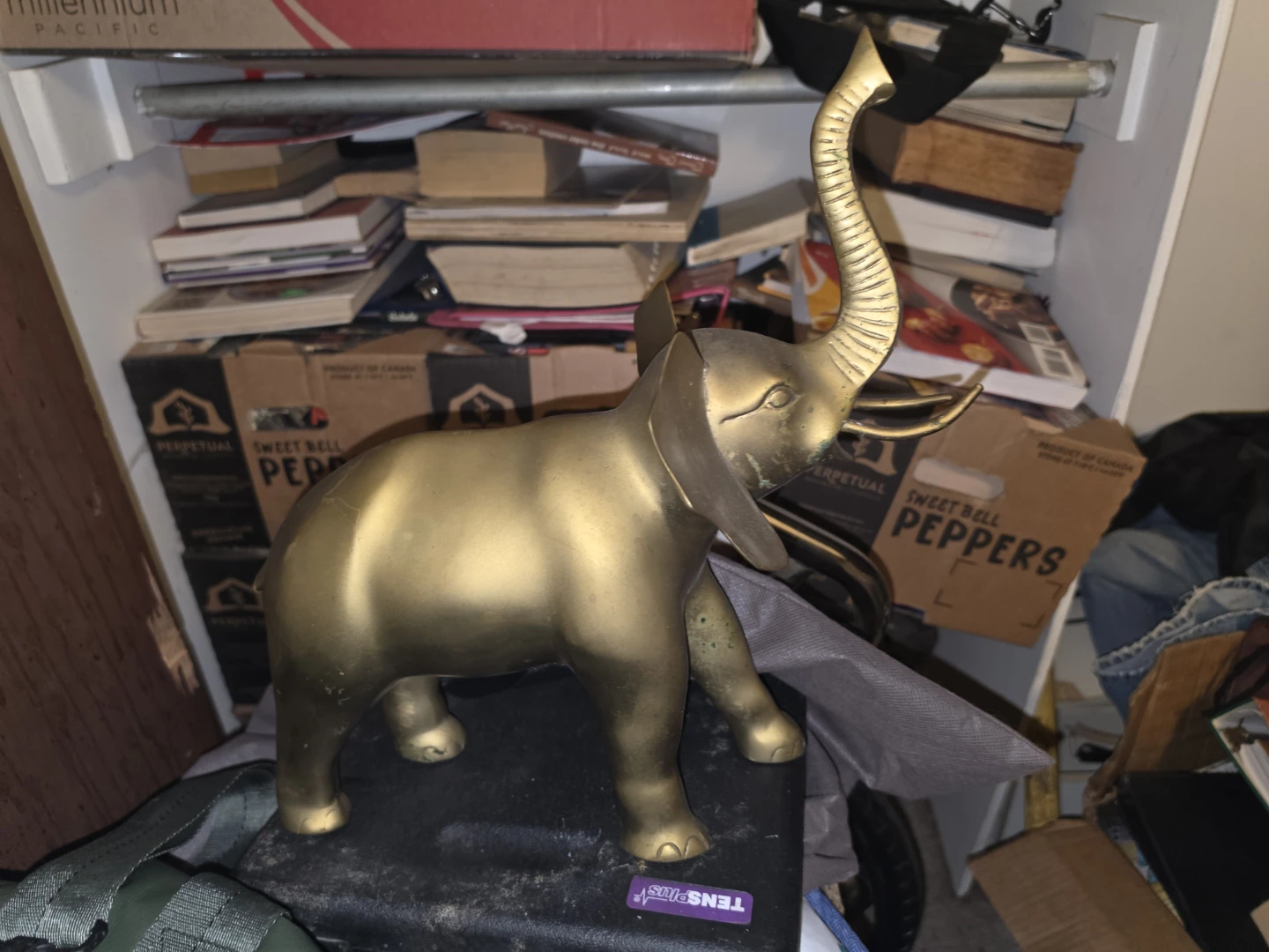 Brass Elephant and Dolphin Figurines