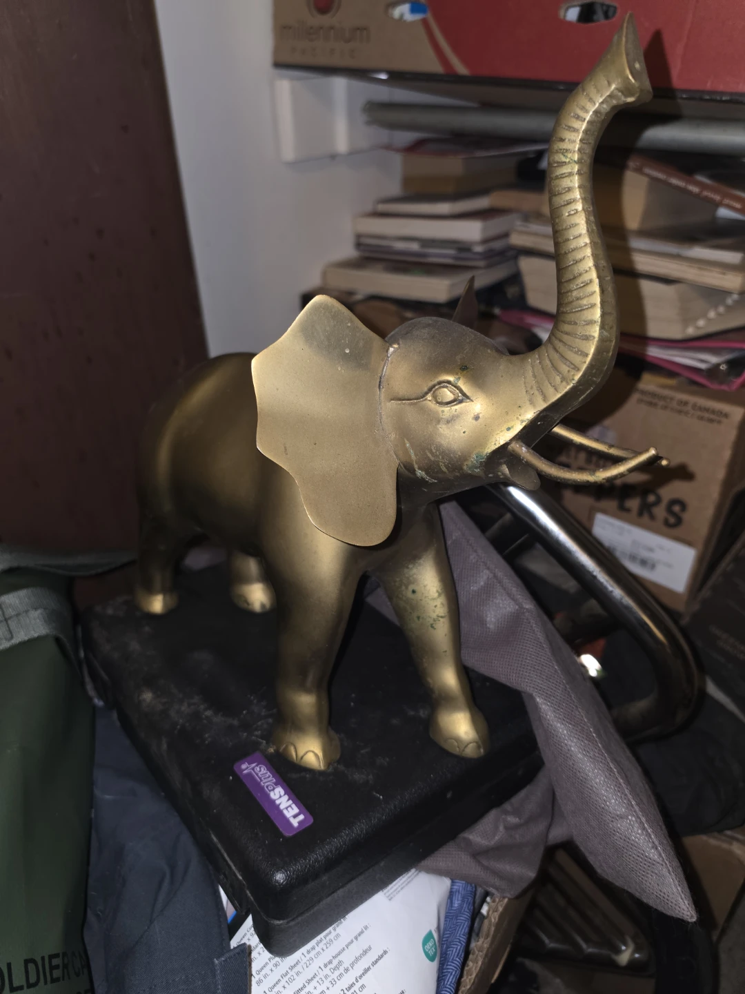 Brass Elephant and Dolphin Figurines - photo 2
