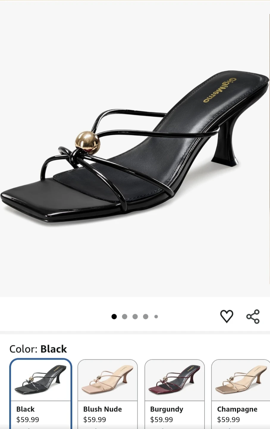 GigiMemo Women's Black Strappy Heeled Sandals - photo 2