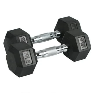 Set of 2 x 10LB Hex Dumbbells