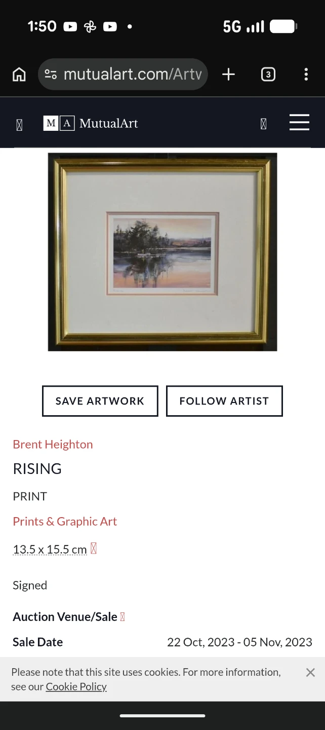 International Artist Brent Heighton "Rising" Signed, Framed - photo 2