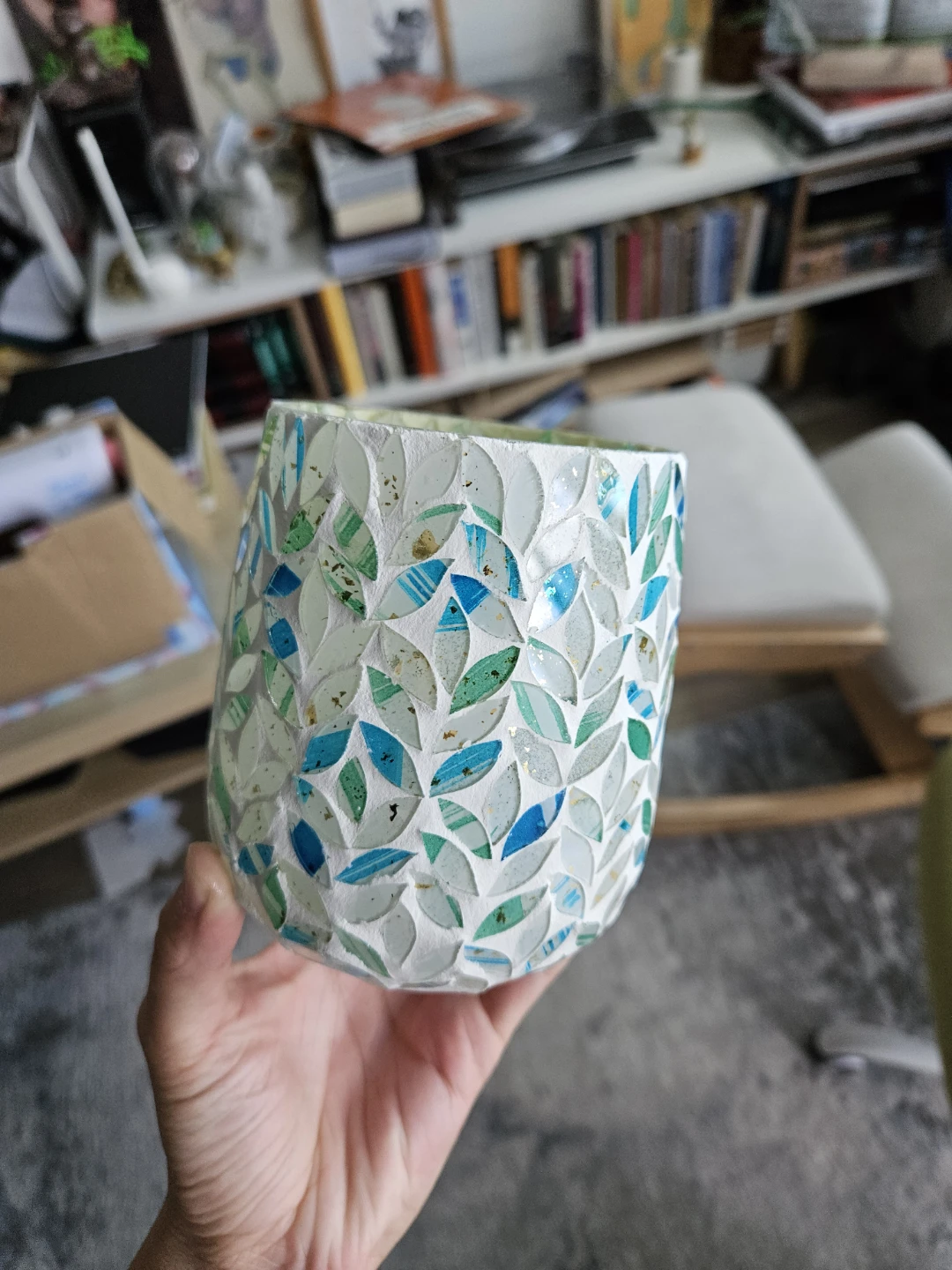 Decorative Mosaic Glass Jar