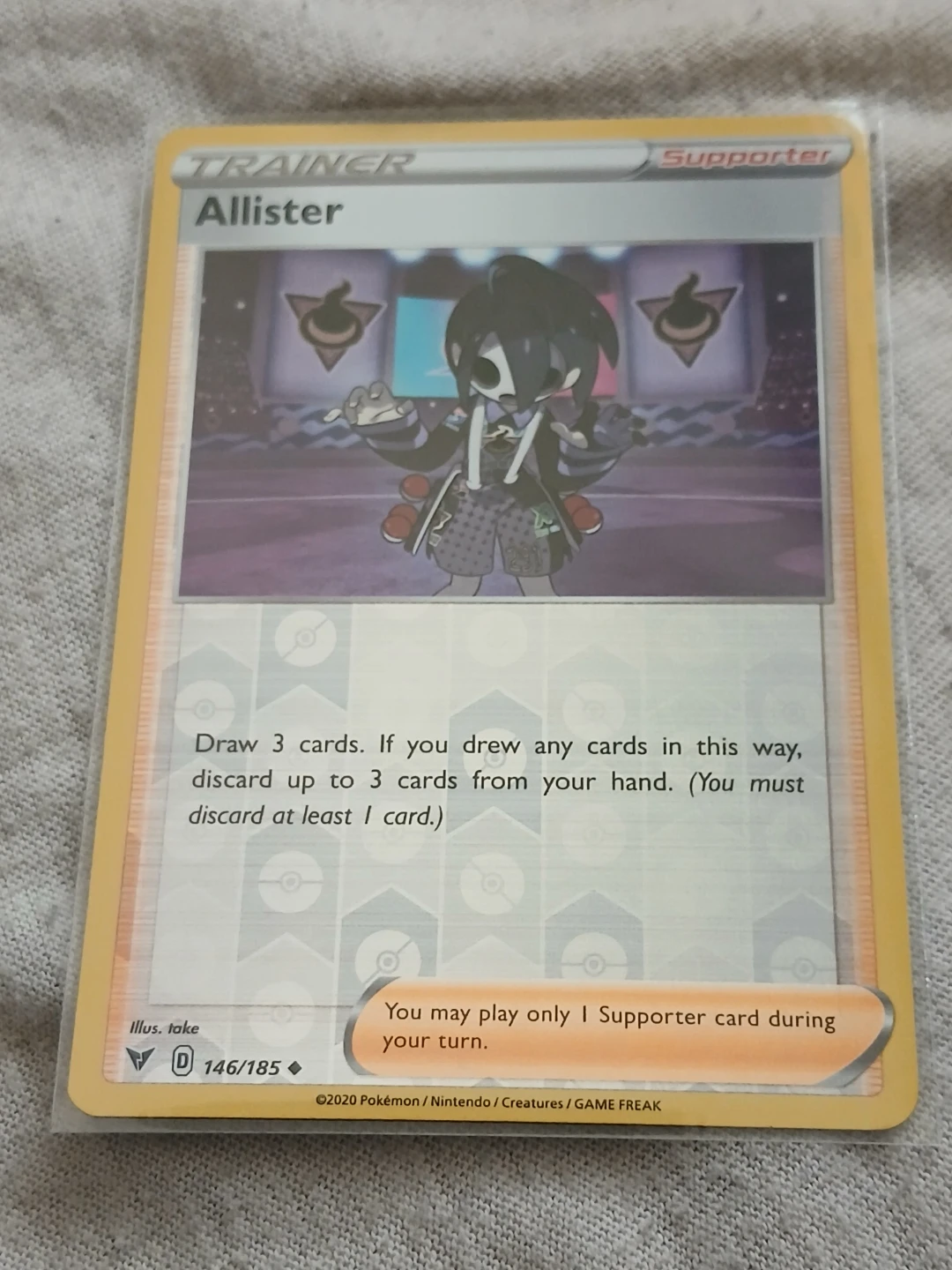 2020 Allister Trainer Supporter Pokémon Card