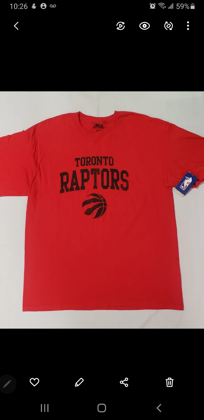Brand New Mens Raptors Red Shirt Size XL