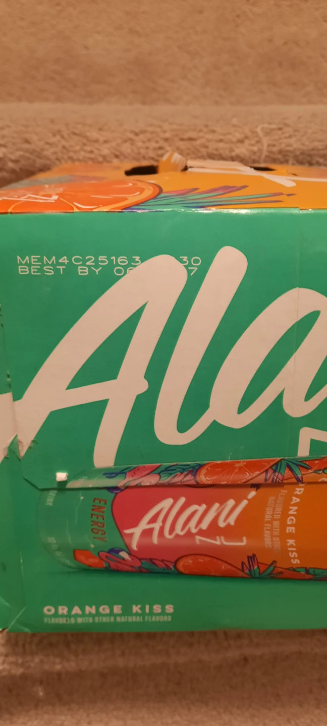 Sealed Alani Nu Energy Drink Orange Kiss - 12 Cans - photo 2