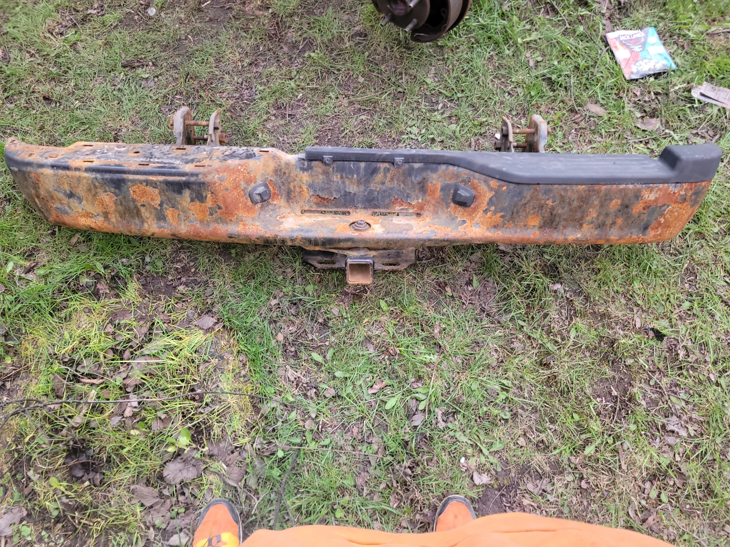Rusty Truck Bumper with Hitch Receiver off a dodge dakota - photo 4