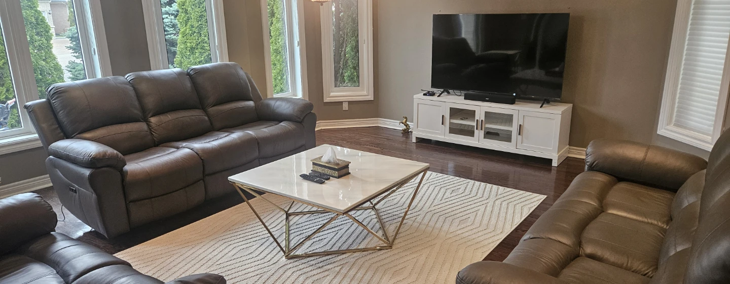 Dark Brown Leather Reclining Sofa - photo 2
