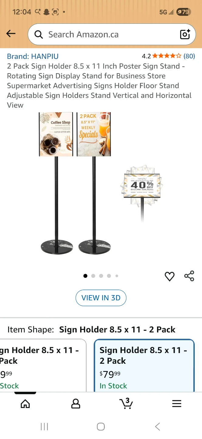 2 Pack Rotating Sign Holder Stand 8.5 x 11 Inch - photo 5