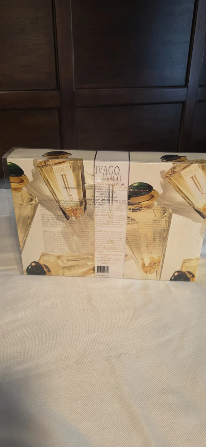 JIVAGO 24K Golden Fragrance Perfume & Body Lotion Set for Women