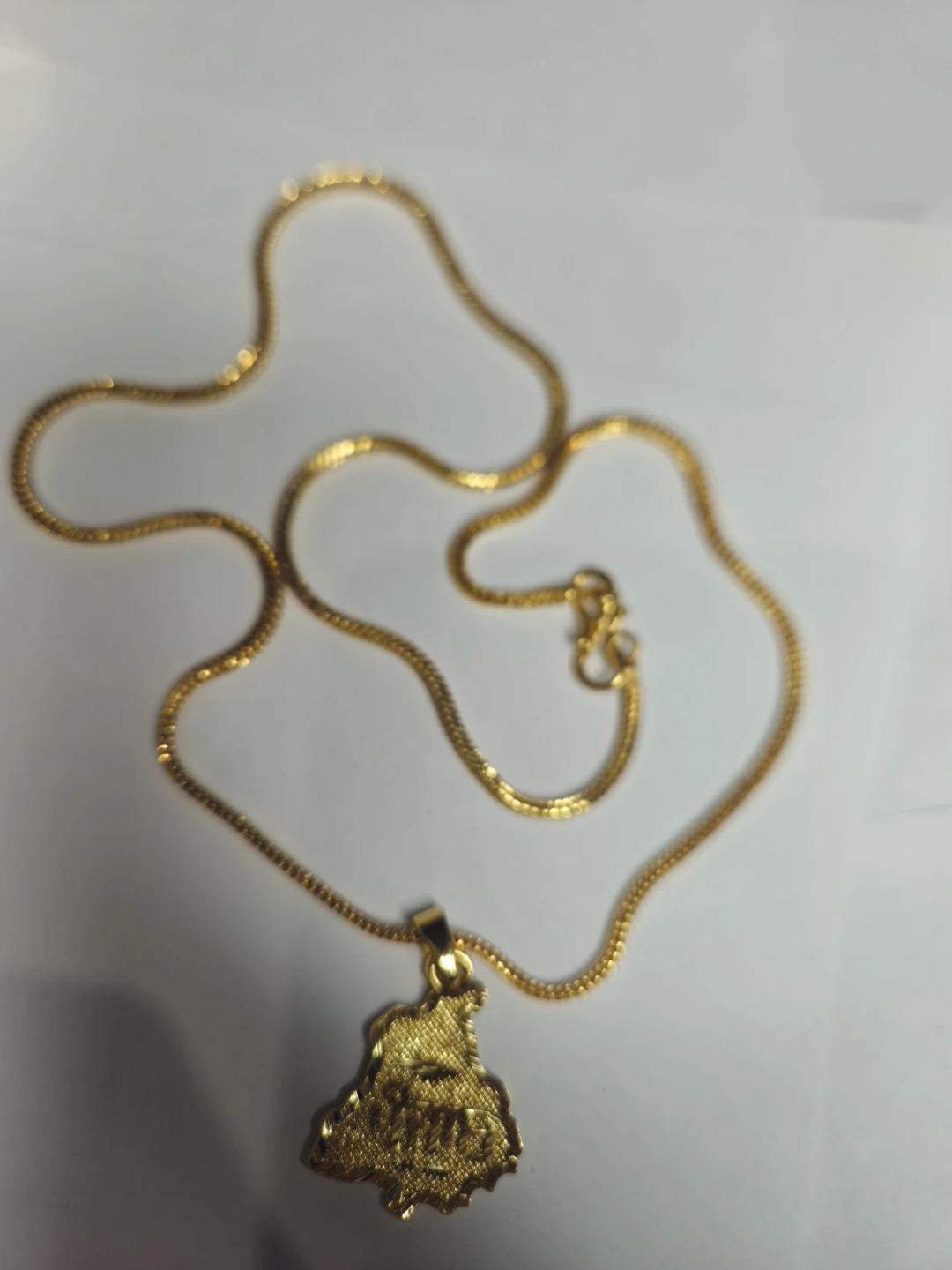 Gold Chain Necklace with Pendant PUNJAB - photo 2