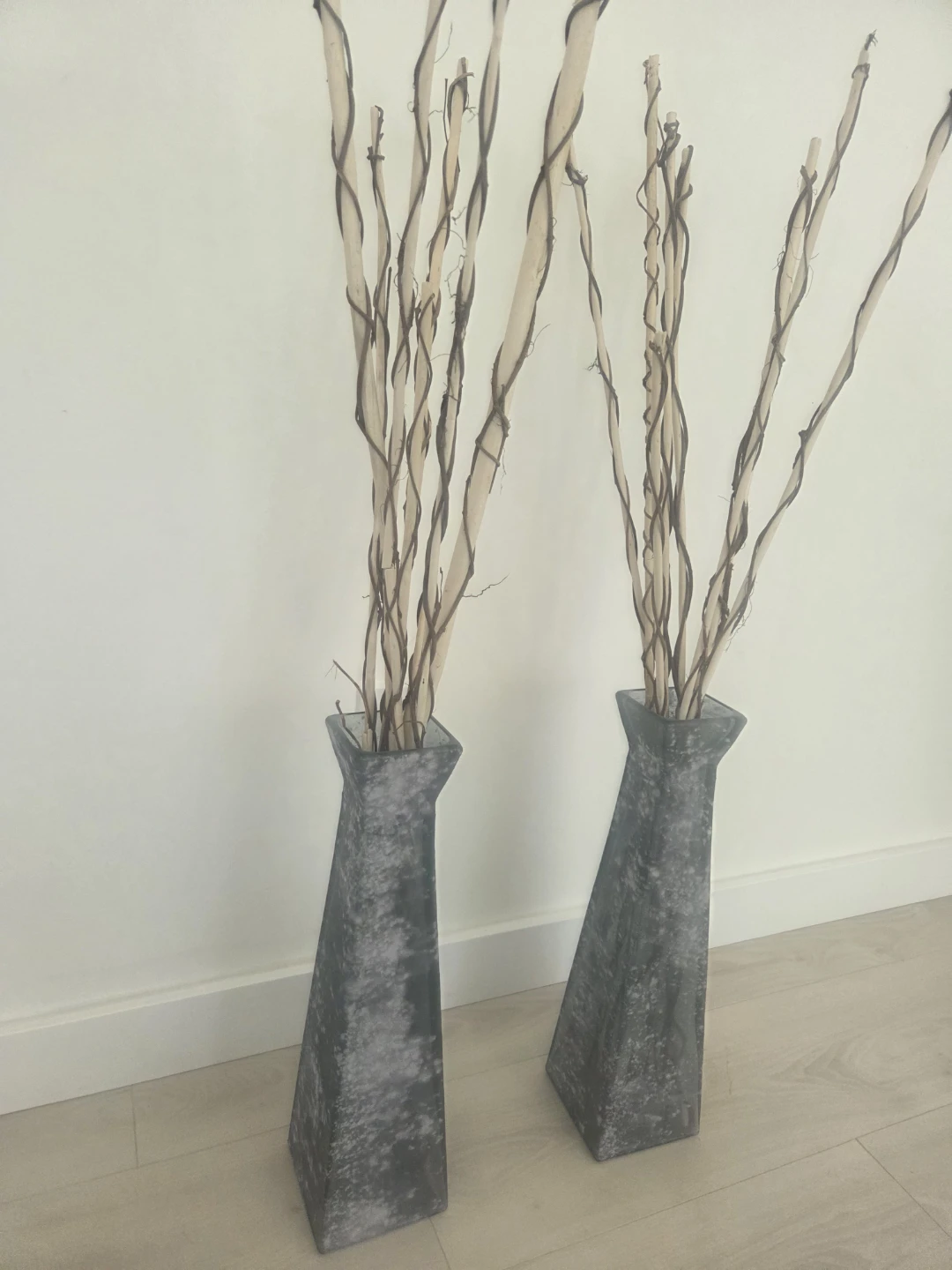 Set of 2 Decorative Vases with Branches - photo 2