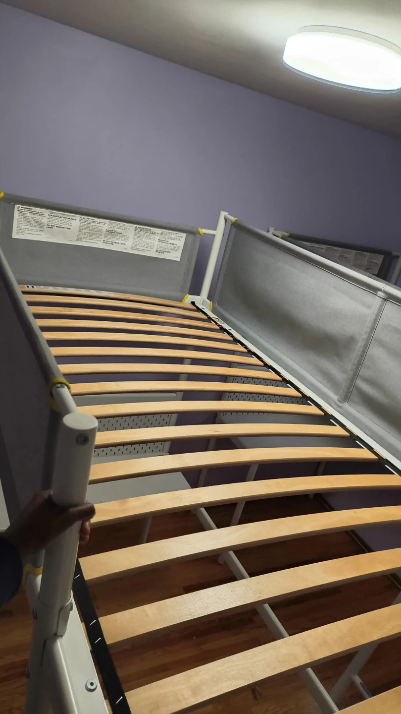 2 IKEA Loft Bed with Desk and Safety Rails - photo 3
