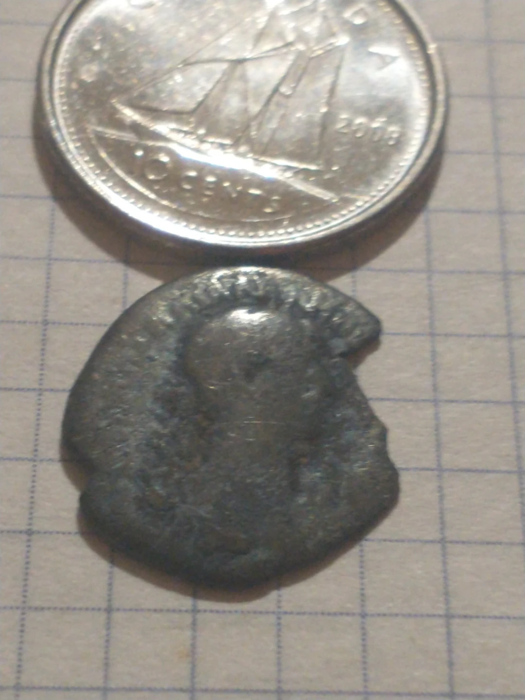 Unattributed ancient Roman coin (Hadrian?) - photo 2