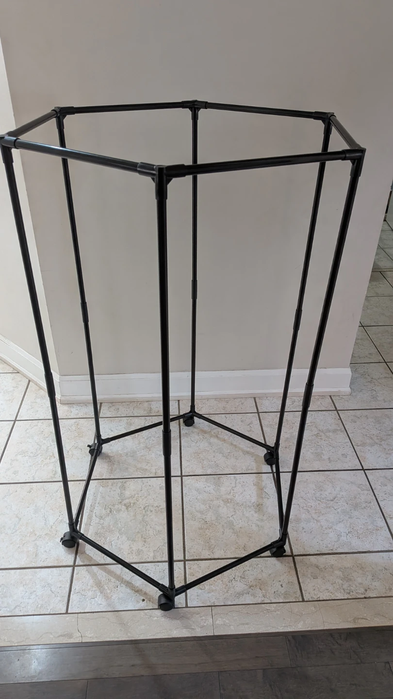 Black Hexagonal Garment Rack