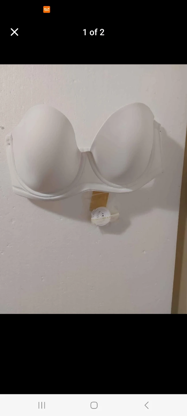 White Strapless Bra