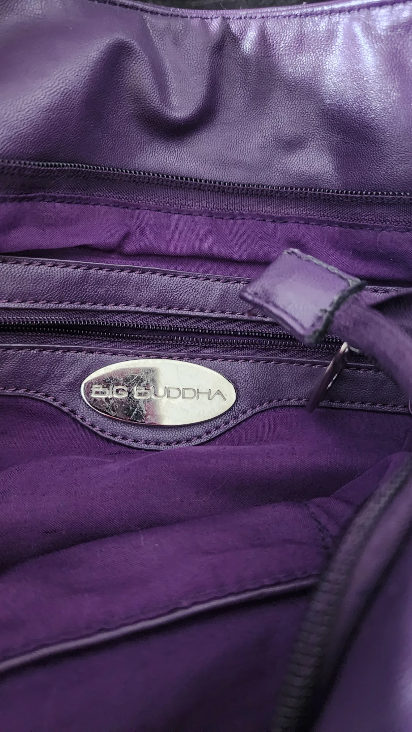 Big Buddha Purple Faux Leather Shoulder Bag - photo 2