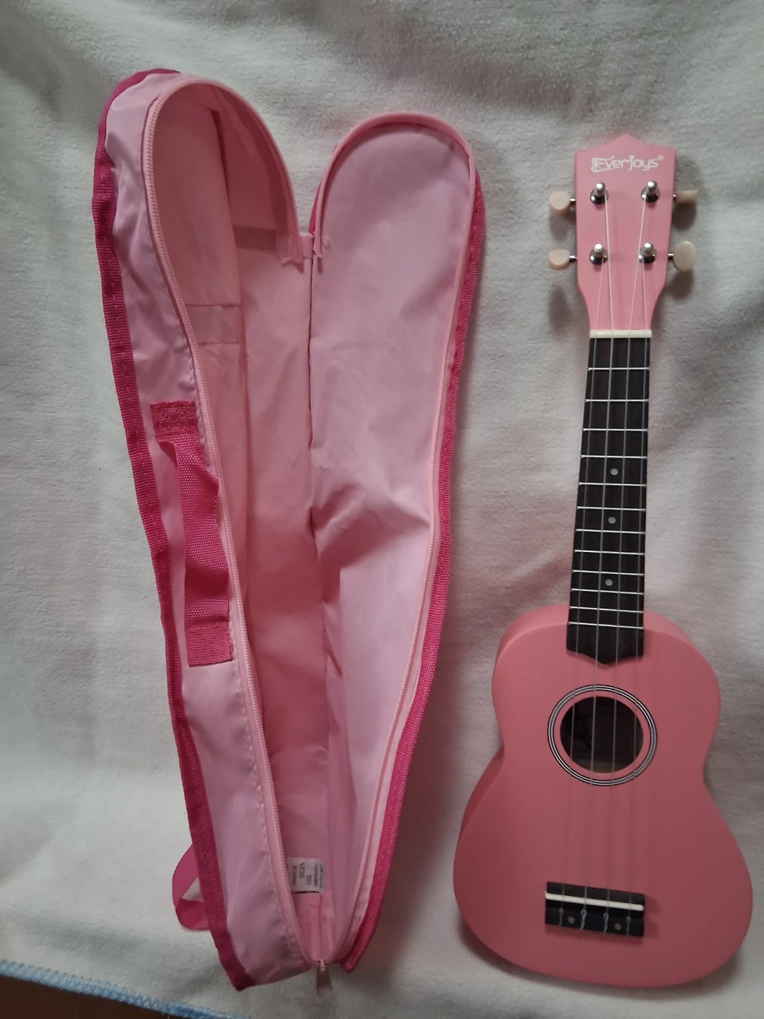 Everjous Pink Ukulele with Gig Bag - photo 5