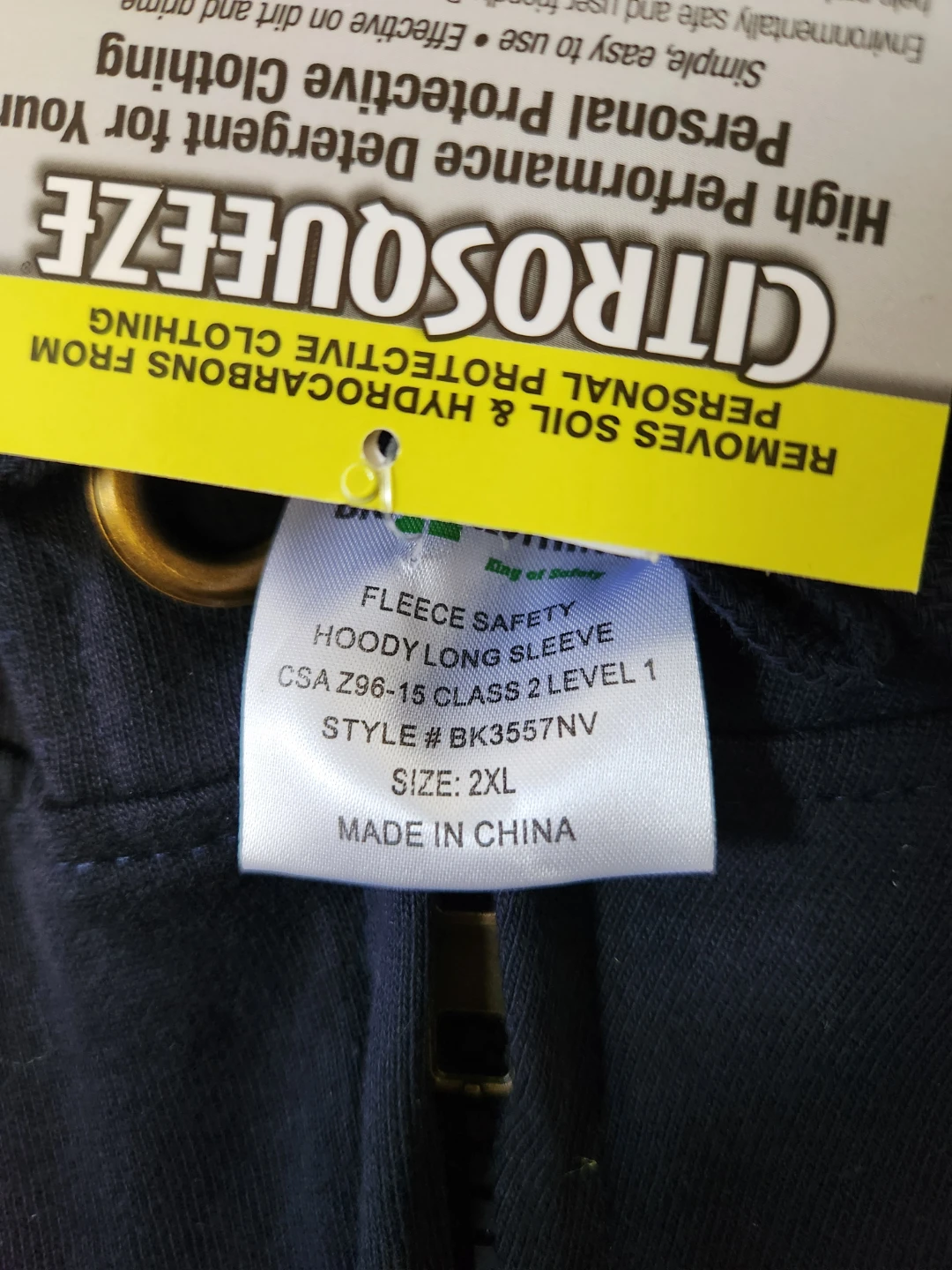 High Visibility Zip-up Hoodies (XXL) - photo 3