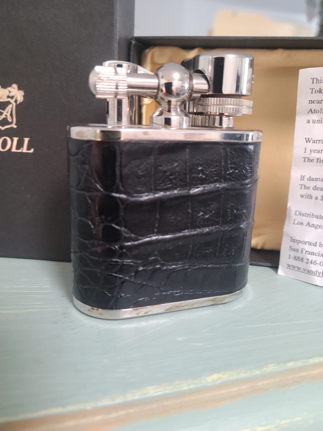 Atoll Cigarette Lighter with Black Crocodile Finish - photo 5