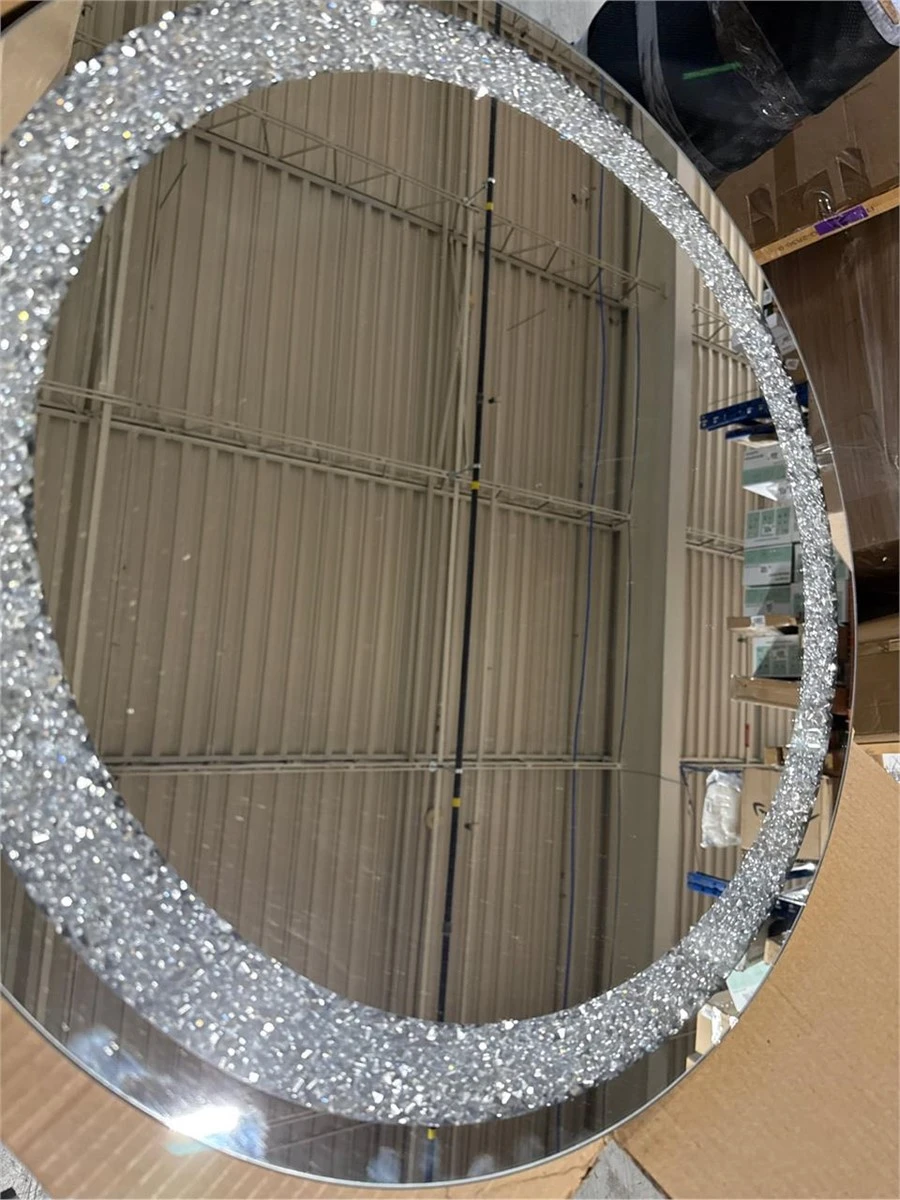 24 inch Round Crystal Accent Mirror - photo 2