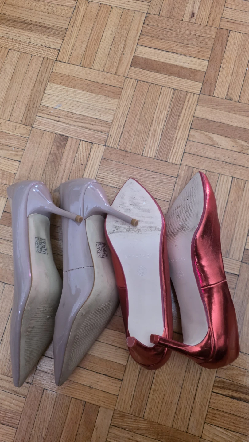 Reserved & Ella Pumps - Nude & Red - photo 2