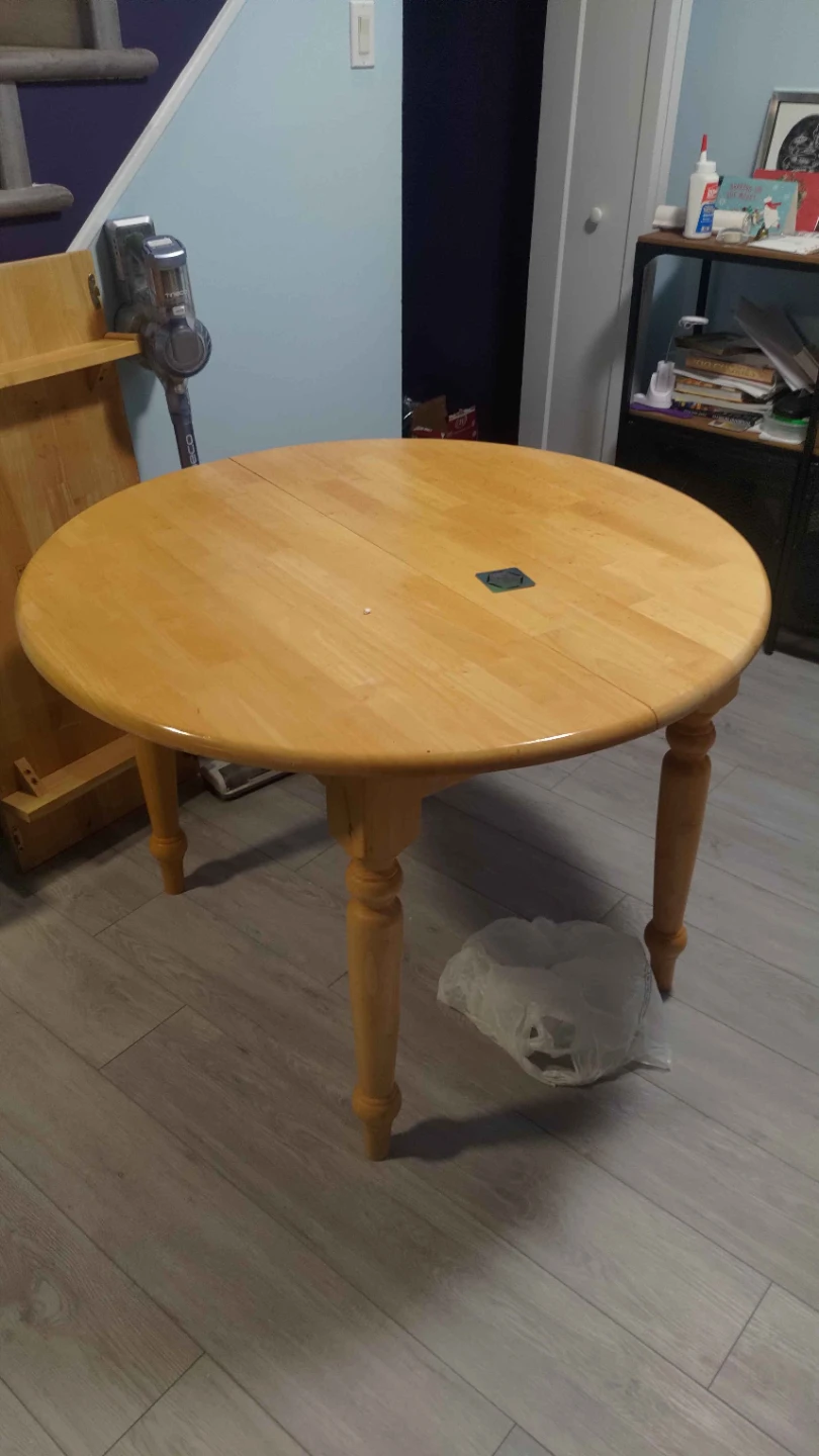 Light Wood Dining Table with 2 Chairs - photo 3