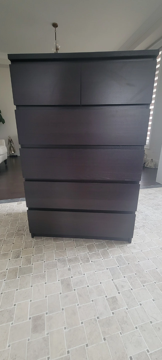 Dark Brown 6-Drawer Dresser