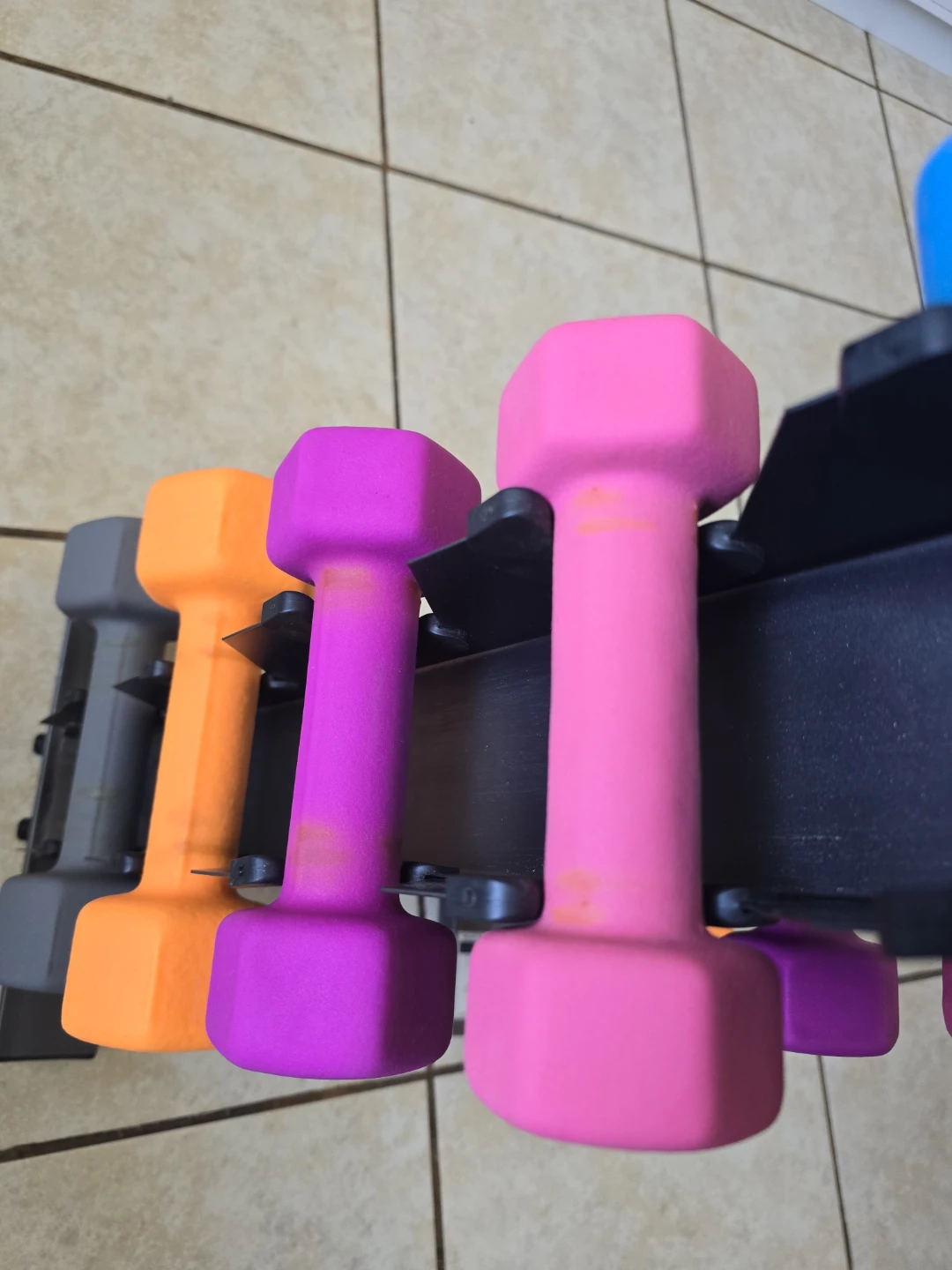 Set of Dumbbells with Rack 2lb to 10lb - photo 4