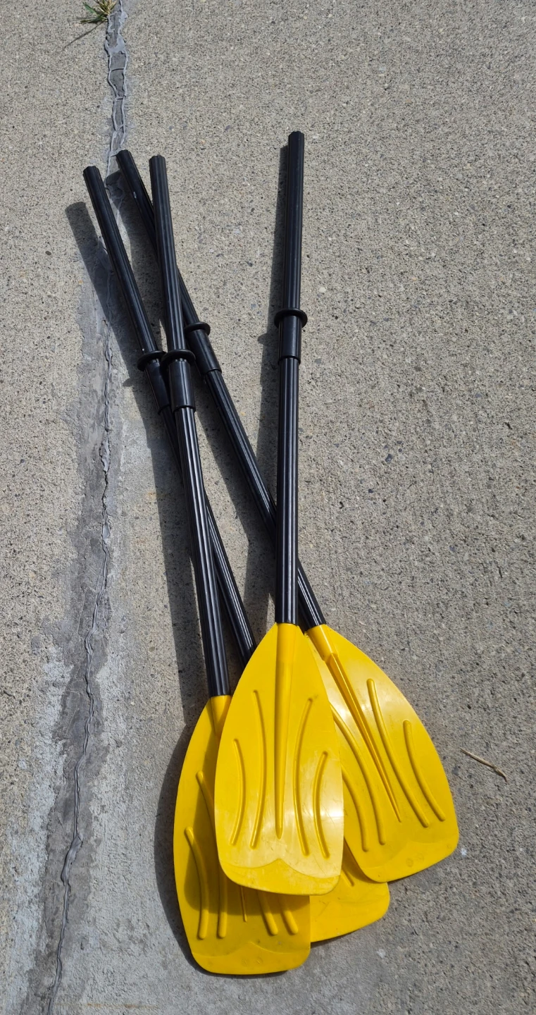 Set of 4 Yellow Kayak Paddles