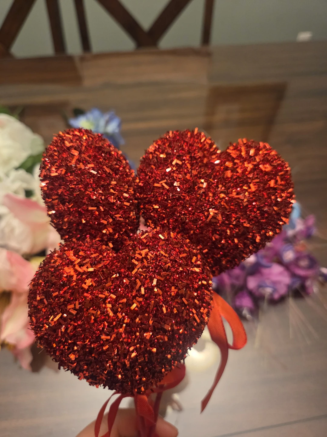 Assorted artificial flowers and heart decorations - photo 2