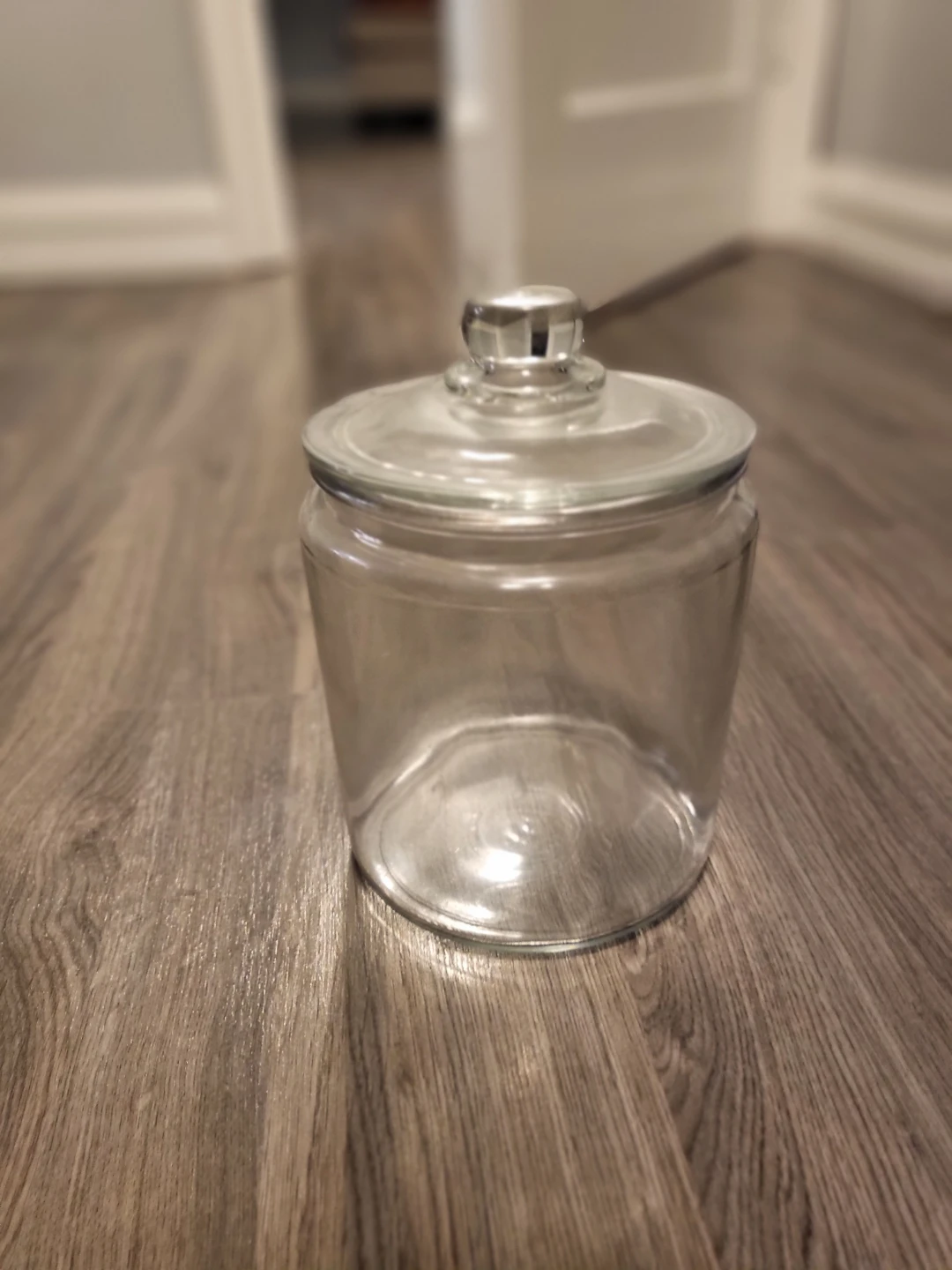 Clear Glass Storage Jar with Lid