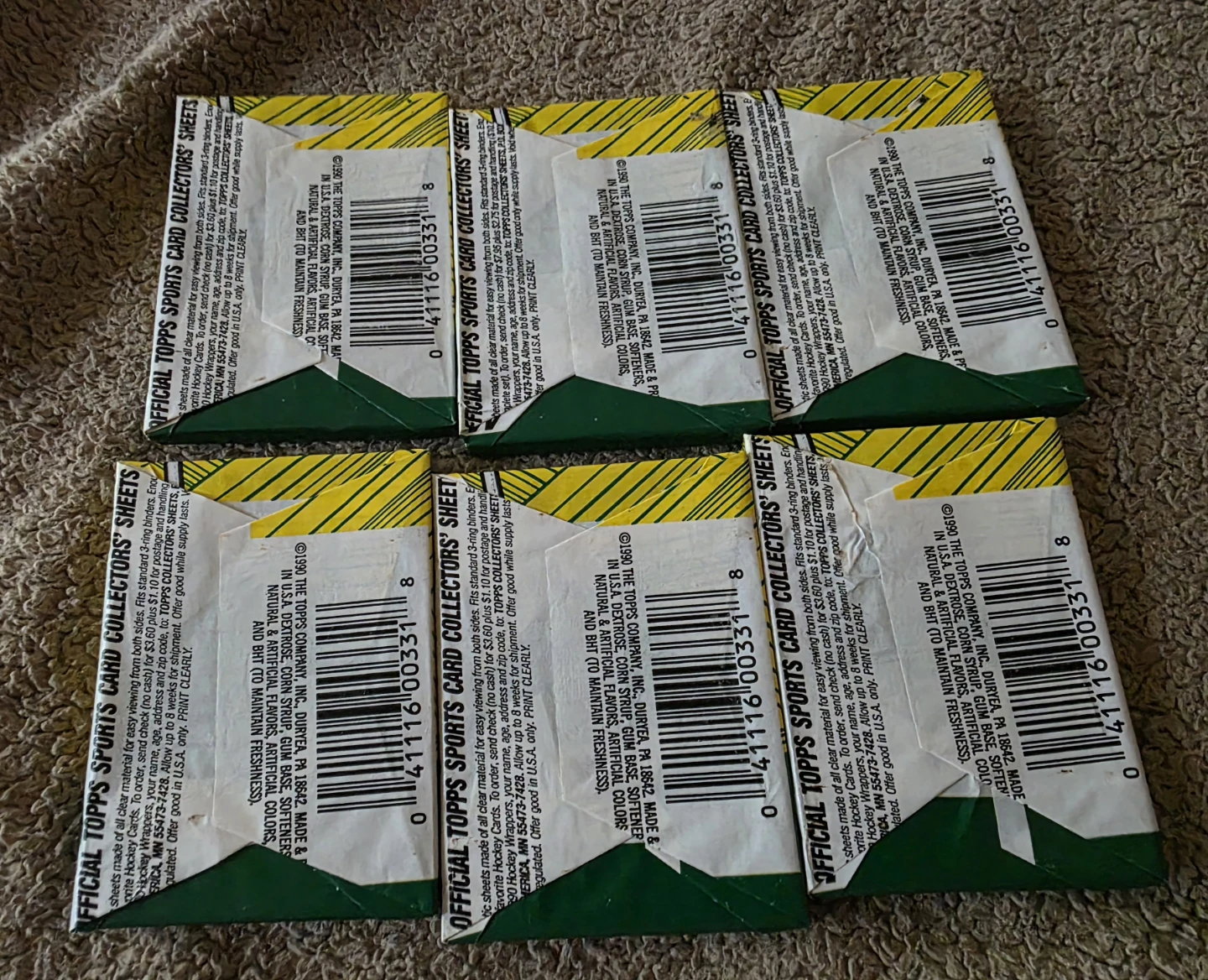 Lot of 6 Topps 1990 Hockey Card Packs unopened CASH ONLY - photo 2