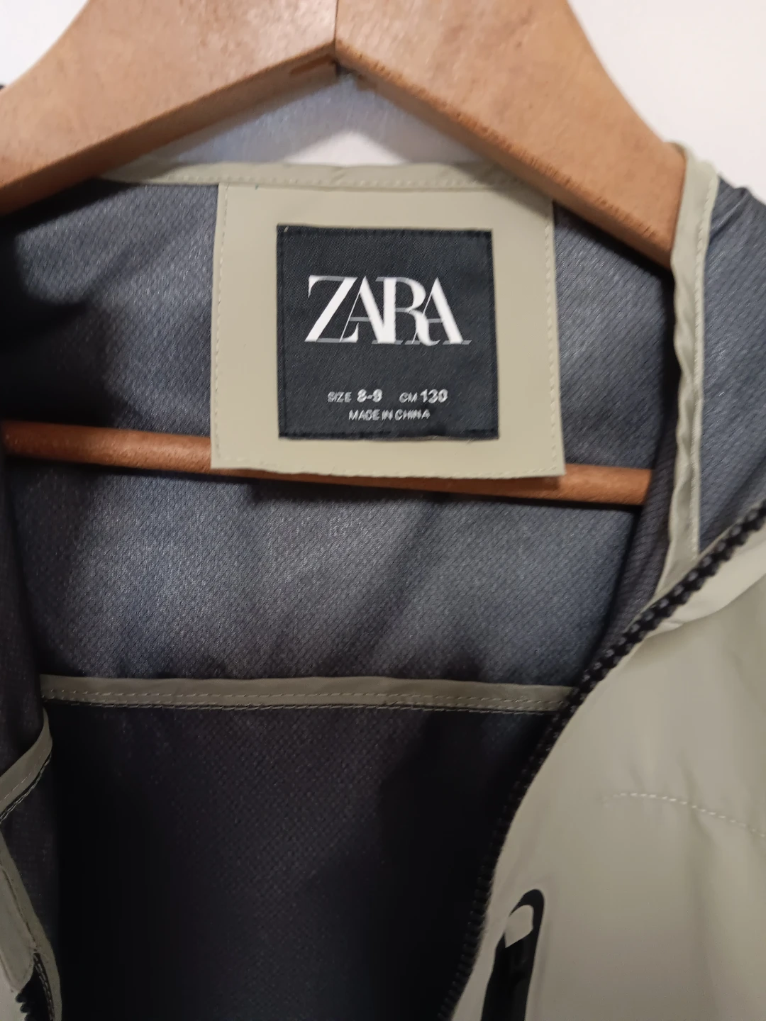 ZARA Kids Khaki Hooded Jacket - Size 8-9 Years - photo 3