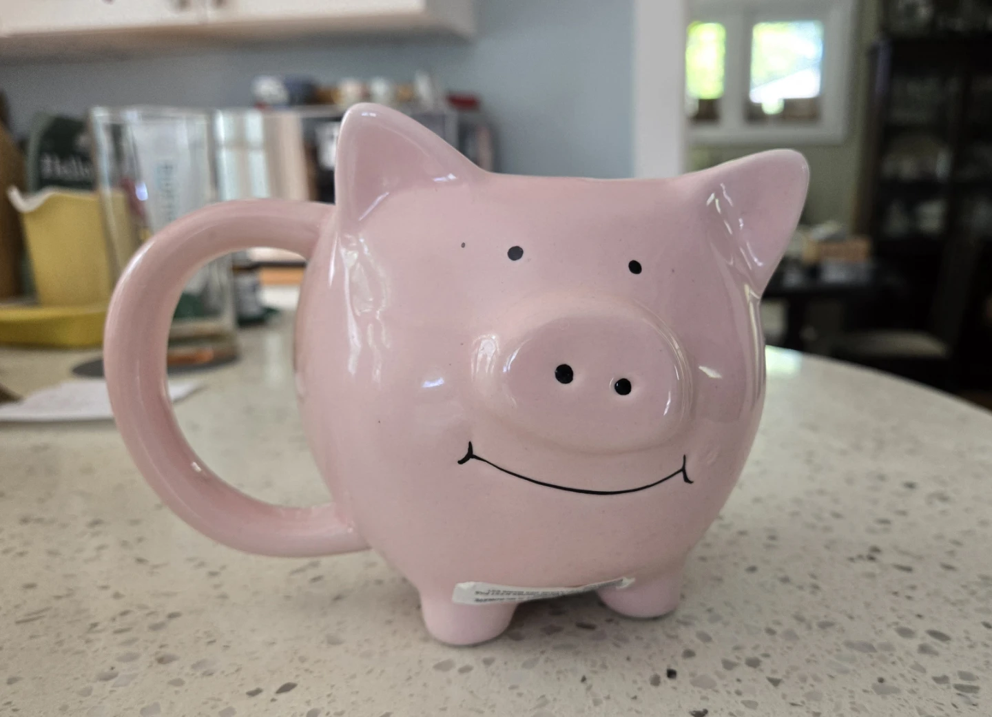 Whimsical Cupboard Ceramic Pink Pig