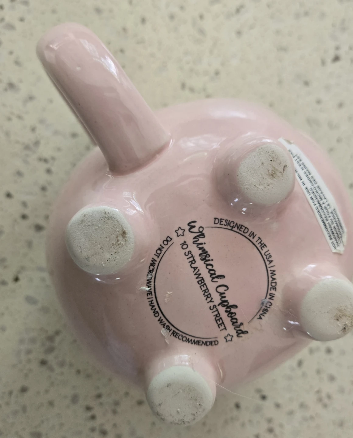 Whimsical Cupboard Ceramic Pink Pig - photo 2