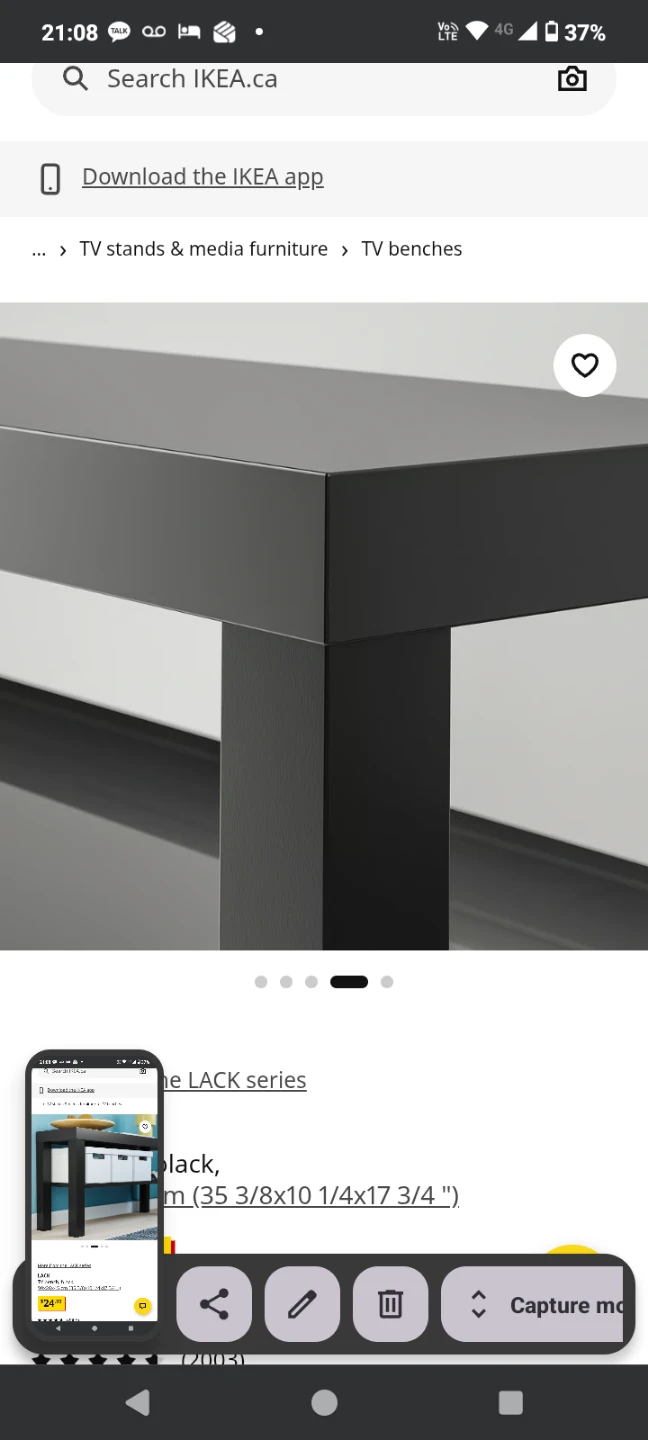 IKEA LACK TV bench, black - photo 3