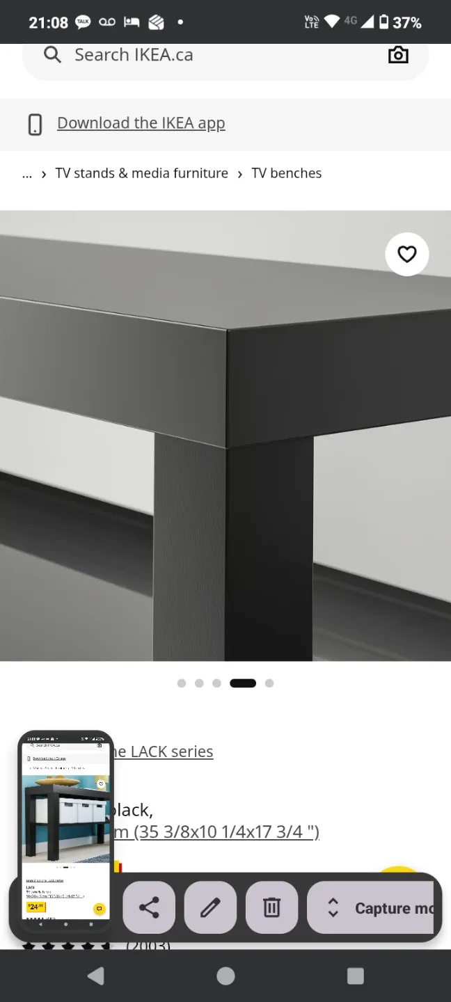 IKEA LACK TV bench, black - photo 3