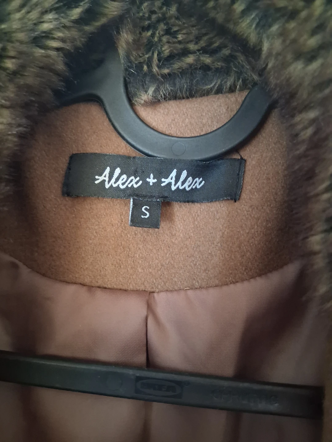 Alex + Alex Women's Tan Faux Fur Trimmed Coat Size S - photo 4