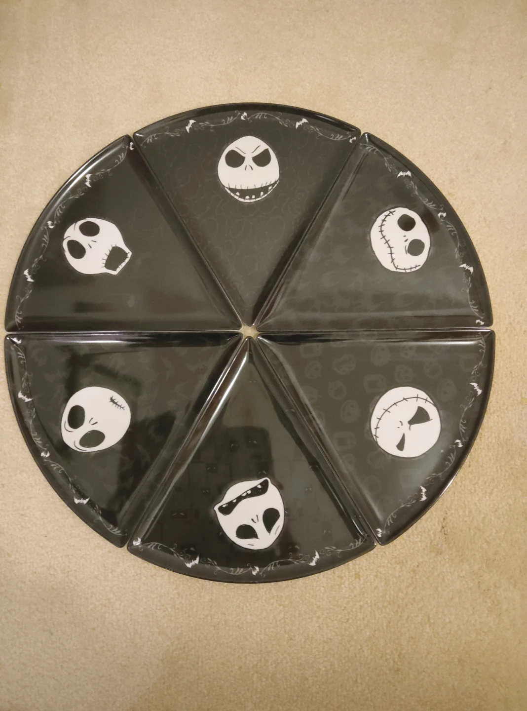Disney Nightmare Before Christmas Pizza Plate Set