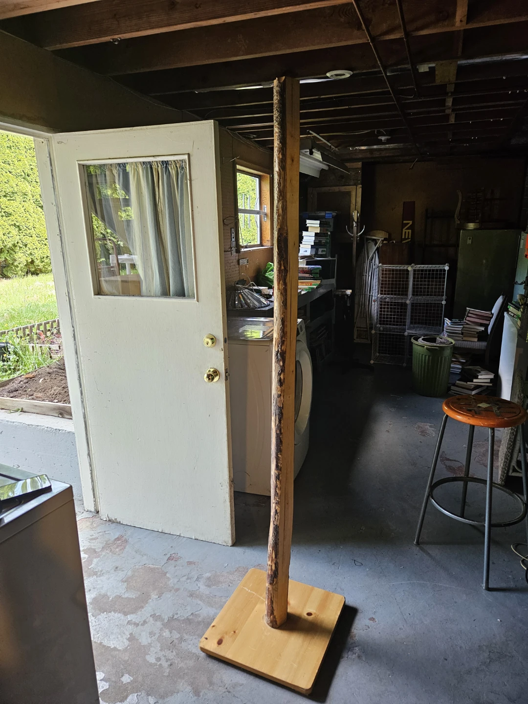 Rustic Wood Floor Lamp Base - photo 2