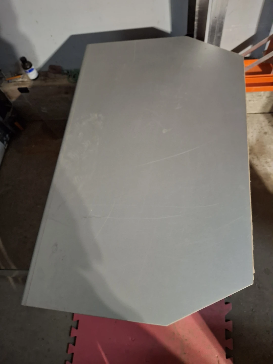 Grey TV Stand with Glass Doors - photo 3