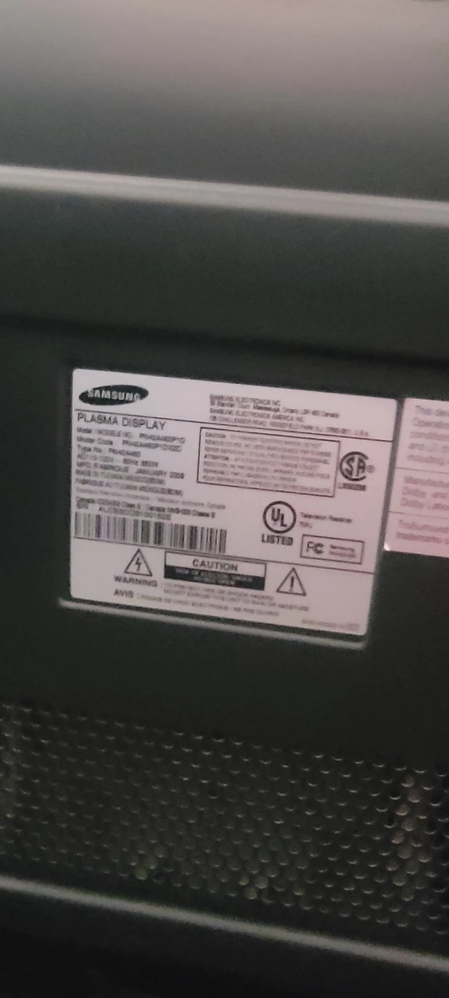 Samsung Plasma Display TV - photo 2