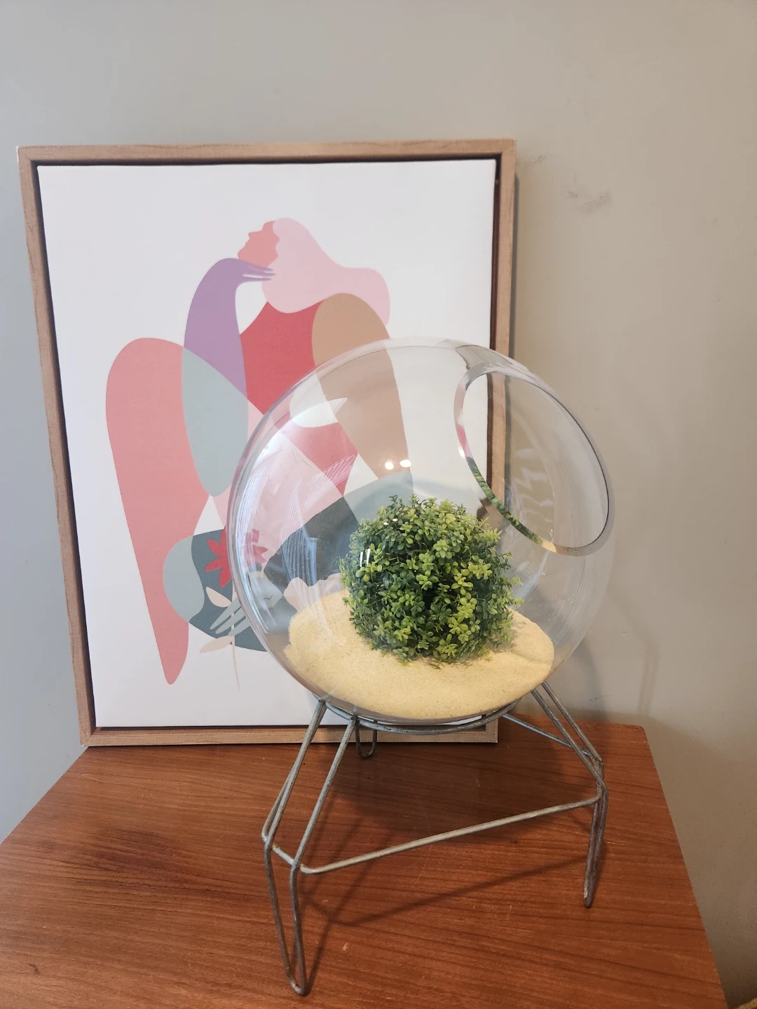 Glass Terrarium with ATOMIC 1950'S Stand - photo 4
