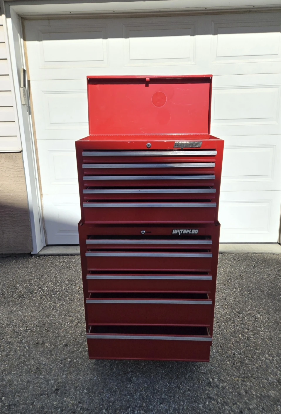 26" Waterloo Red Metal Rolling Tool Chest Cabinet with Drawers - photo 3